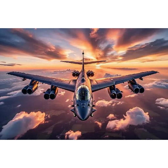 Jigsaw Puzzle 300 Piece for Adults -B1 Bomber Fighter Military Aircraft Holiday Jigsaw Puzzles for Best Brain Exercises for Adults Puzzles Gift