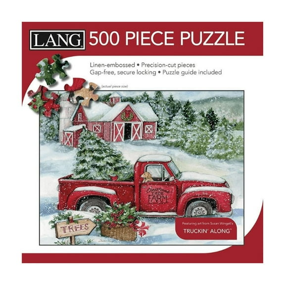 Jigsaw Puzzle 500 Pieces 24"X18"-Santa's Truck