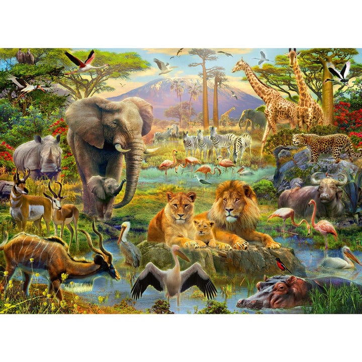 Jigsaw Puzzle for Adults - 500 Piece - Animals Of The Savannah Jigsaw ...