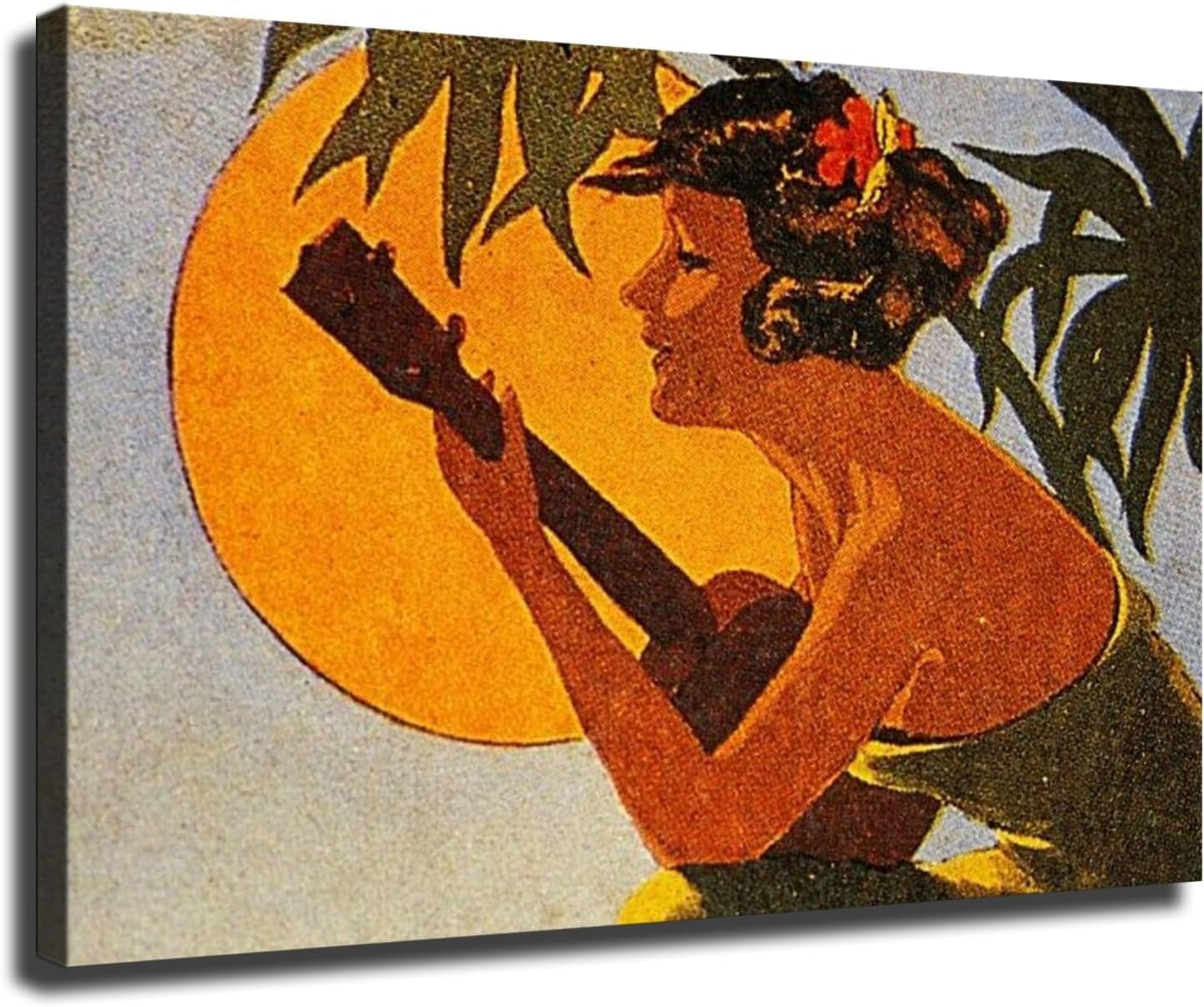 Jigsaw Puzzle for Adults Hawaiian Tropical Hula Dancer Palm Tree Music