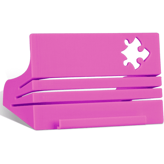 Jigsaw Puzzle Box Stand  Adjustable 3 Angle Puzzle Lid Holder, Puzzle Poster Holder Accessory Gift, Sturdy & Stable, Wide Stable Base (Pink)