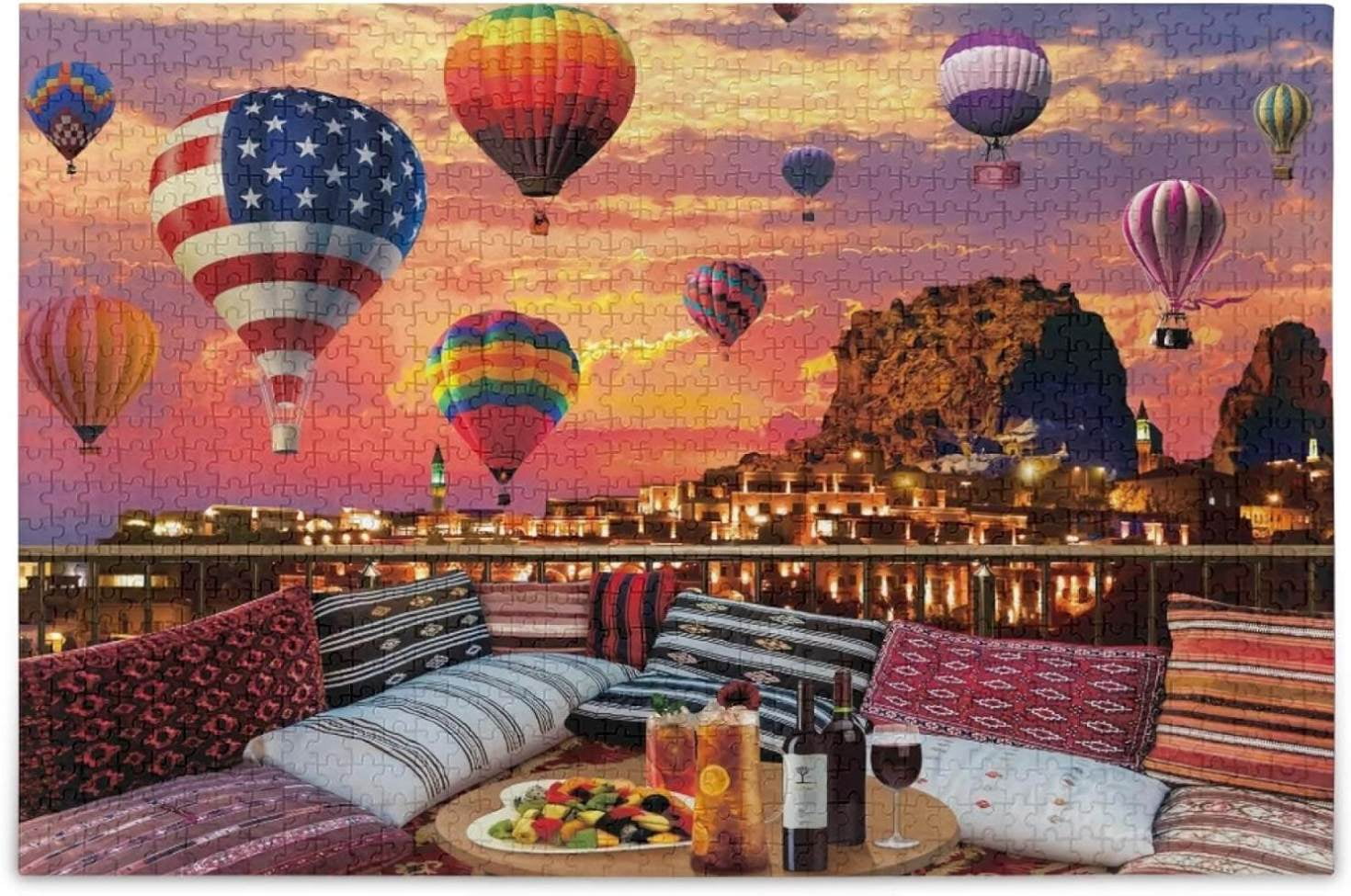 Jigsaw Puzzle Cappadocia Hot Air Balloons at Sunset Wooden Puzzle for ...