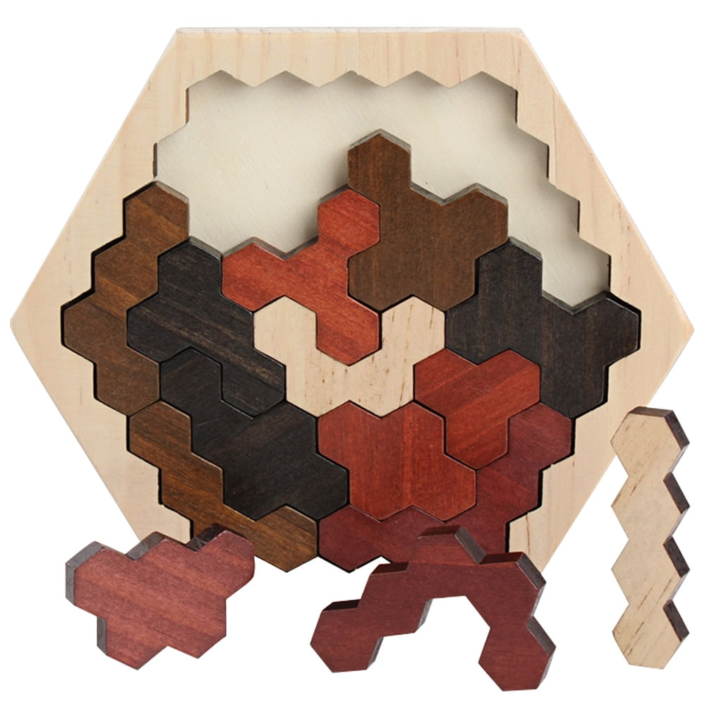 Jigsaw Puzzle Cube for Logic Mind Game Wooden Jigsaws Adults 3d Tangram
