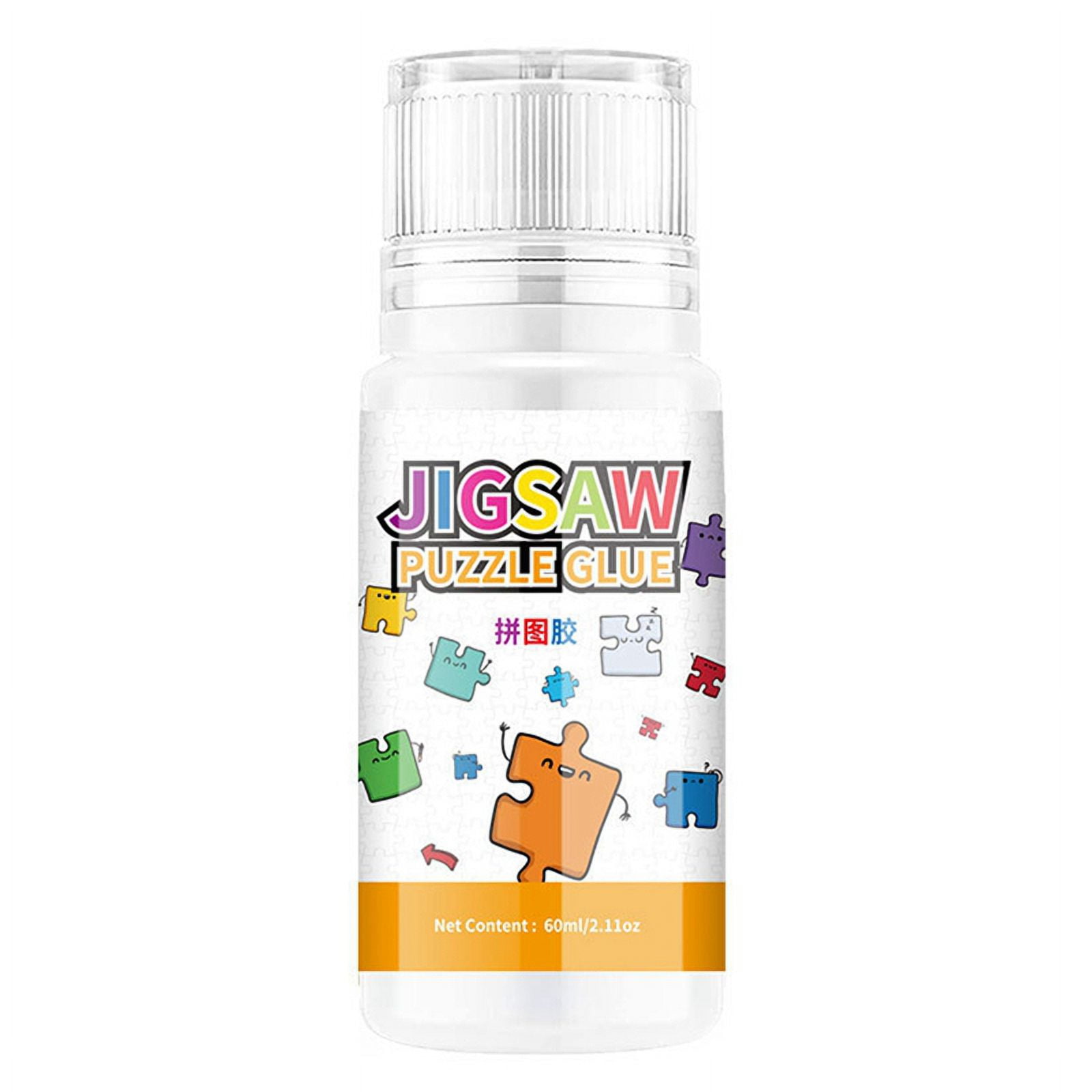 Jigsaw Puzzle Glue, 60ML Jigsaw Glue with Sponge , Non and Quick Dry
