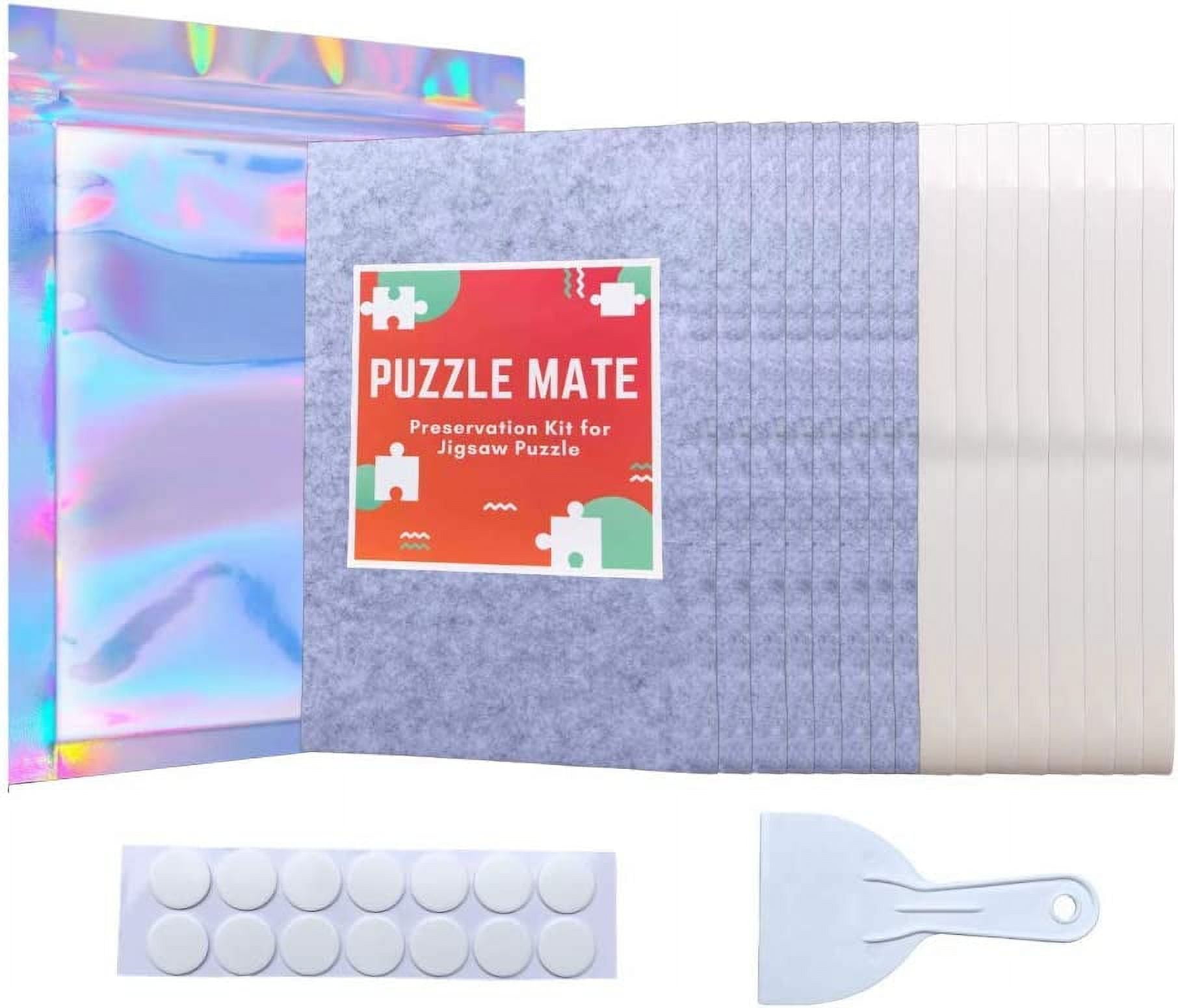 Jigsaw Puzzle Glue Sheets Kit 8 Puzzle Saver Sheets and 8 Adhesive