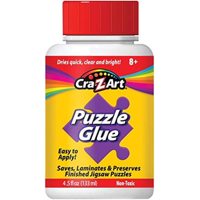 Jigsaw Puzzle Glue with Applicator Saves, Laminates and Preserves