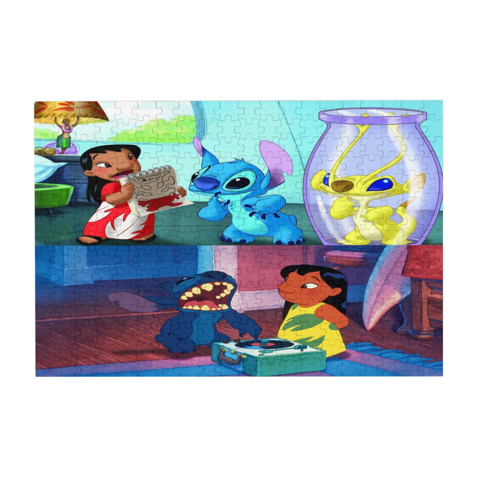 Jigsaw Puzzle Stitch Picture Puzzle Lilo and Stitch Wooden Puzzles Fun ...