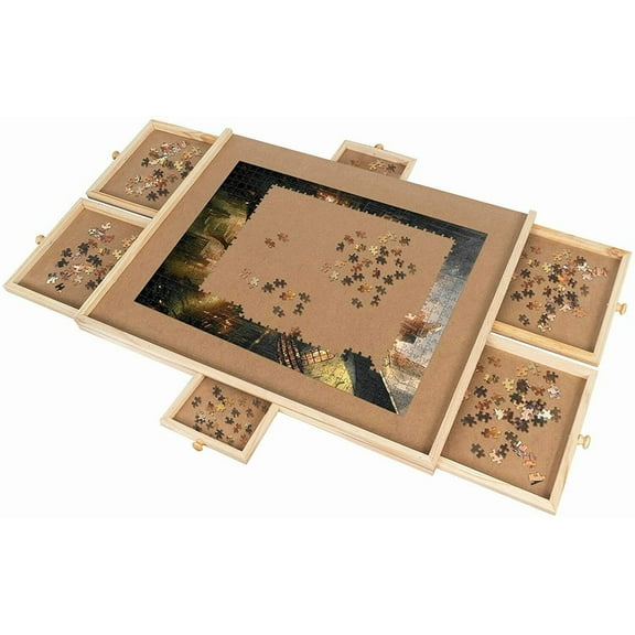 Jigsaw Puzzle Table 1500 Pieces for Adults with Drawers Puzzles Board Non-Slip