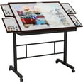 thumbnail image 1 of Jigsaw Puzzle Table with Drawer, Portable Wooden Puzzle Board for Adults and Legs, Five Tilt Angle Adjustable,  Protective Cover, Coffee Color, 1 of 8