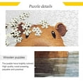 thumbnail image 1 of Jigsaw Puzzle Watercolor Cute Capybara 1000 Pieces, Zigsaw with Alphabet Partition Storage Bag Easy to Solve, Fun Family Game Creative Gift for Friends Parents Grandparents, 1 of 6