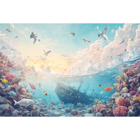 Jigsaw Puzzle for Adults Coral Reef and Wreck Challenging Perfect Game Nights Puzzles 1000 Piece