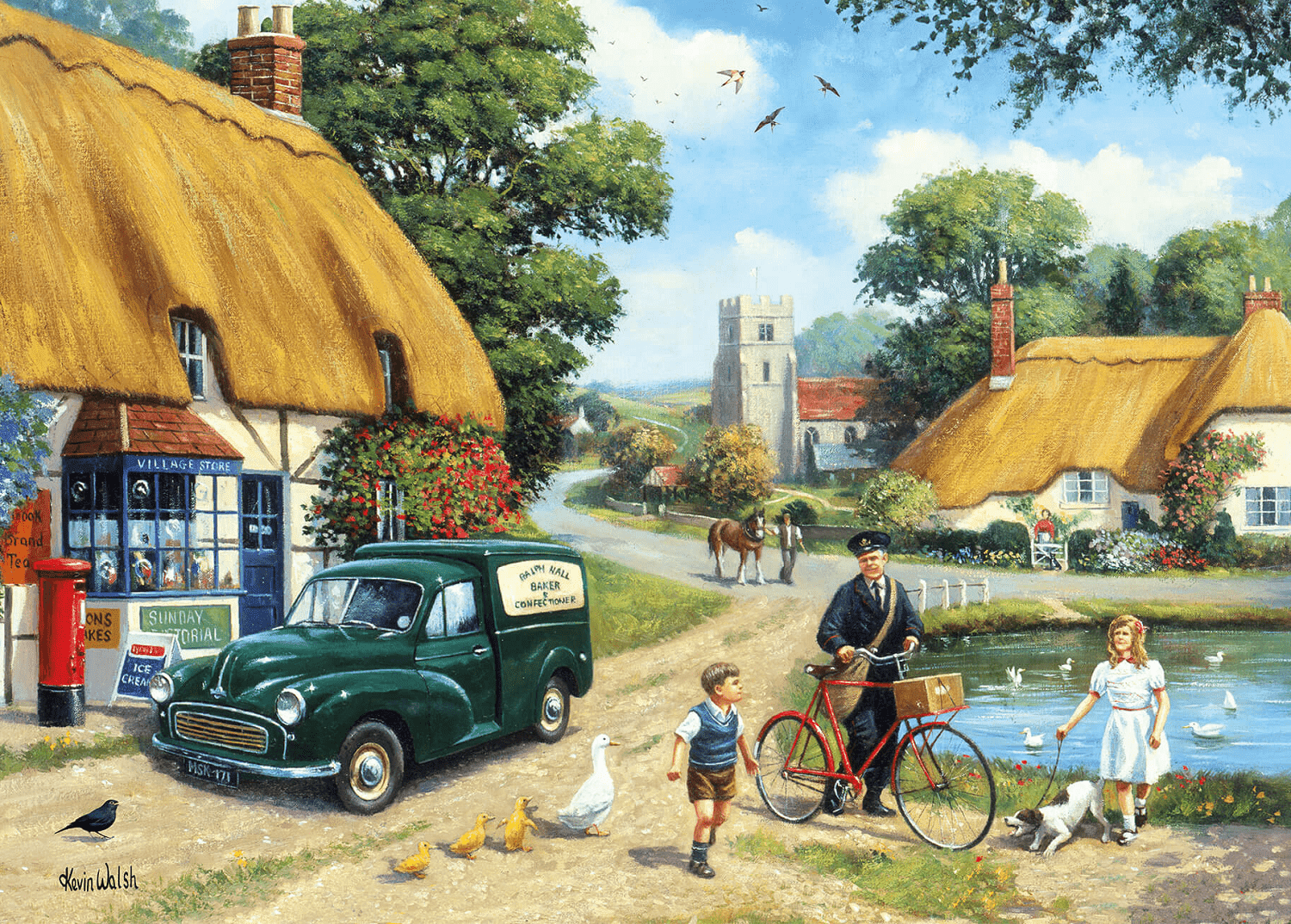 Jigsaw Puzzle for Adults -Village postman-Pieces Fit Together Perfectly ...