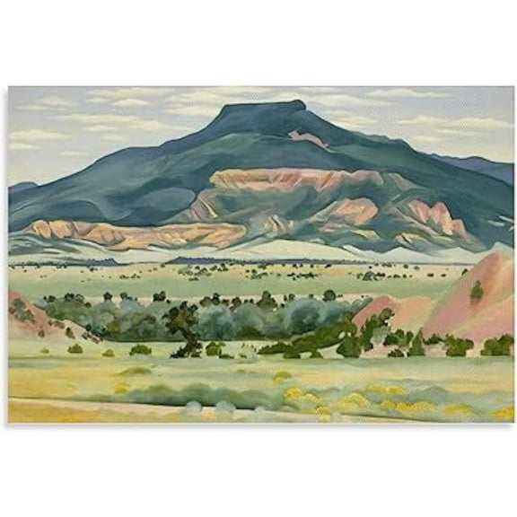 Jigsaw Puzzle500 Pieces for Adults Georgia O'Keeffe My Front Yard, Summer Art Posters Wall Art Poster Scroll Canvas Painting Picture Living Room Decor Home Framed/Unframed