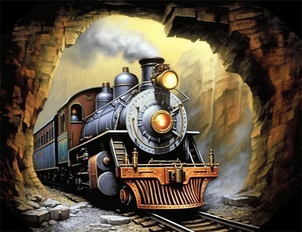 Jigsaw Puzzles 100 Pieces The Train Passes Through The Tunnel Formation Wooden Great Gift for Educational Intellectual Decompressing