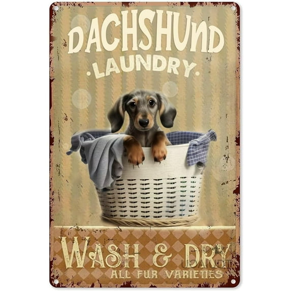 Jigsaw Puzzles 1000 Piece For Adults - Dachshund Laundry Wash & Dry All Fur Varieties Laundry Room Wooden Puzzle Fun Games Stress Relief Toys For Home Decor Living Room Decor