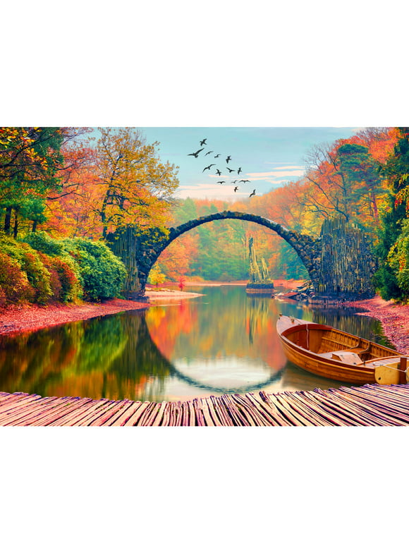 Jigsaw Puzzles 1000 Pieces Featuring Kromlau Park For Adults 27" X 20"