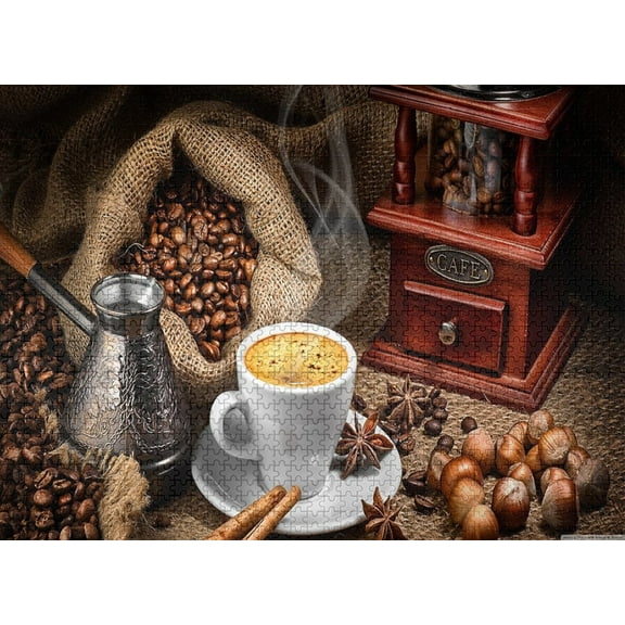 Jigsaw Puzzles 1000 Pieces For Adults Coffee Brew Jigsaw Puzzle Fun Game, Early Education