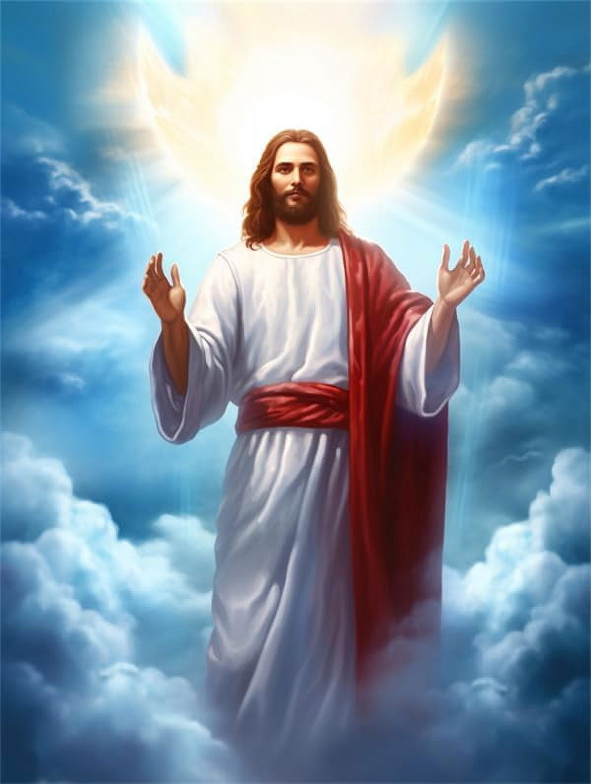 Jigsaw Puzzles 1000 Pieces For Adults Jesus In The Sky Formation Wooden ...