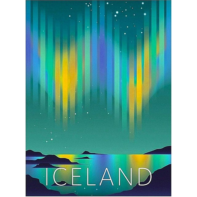 Jigsaw Puzzles 1000 Pieces Iceland Northern Lights Retro Travel