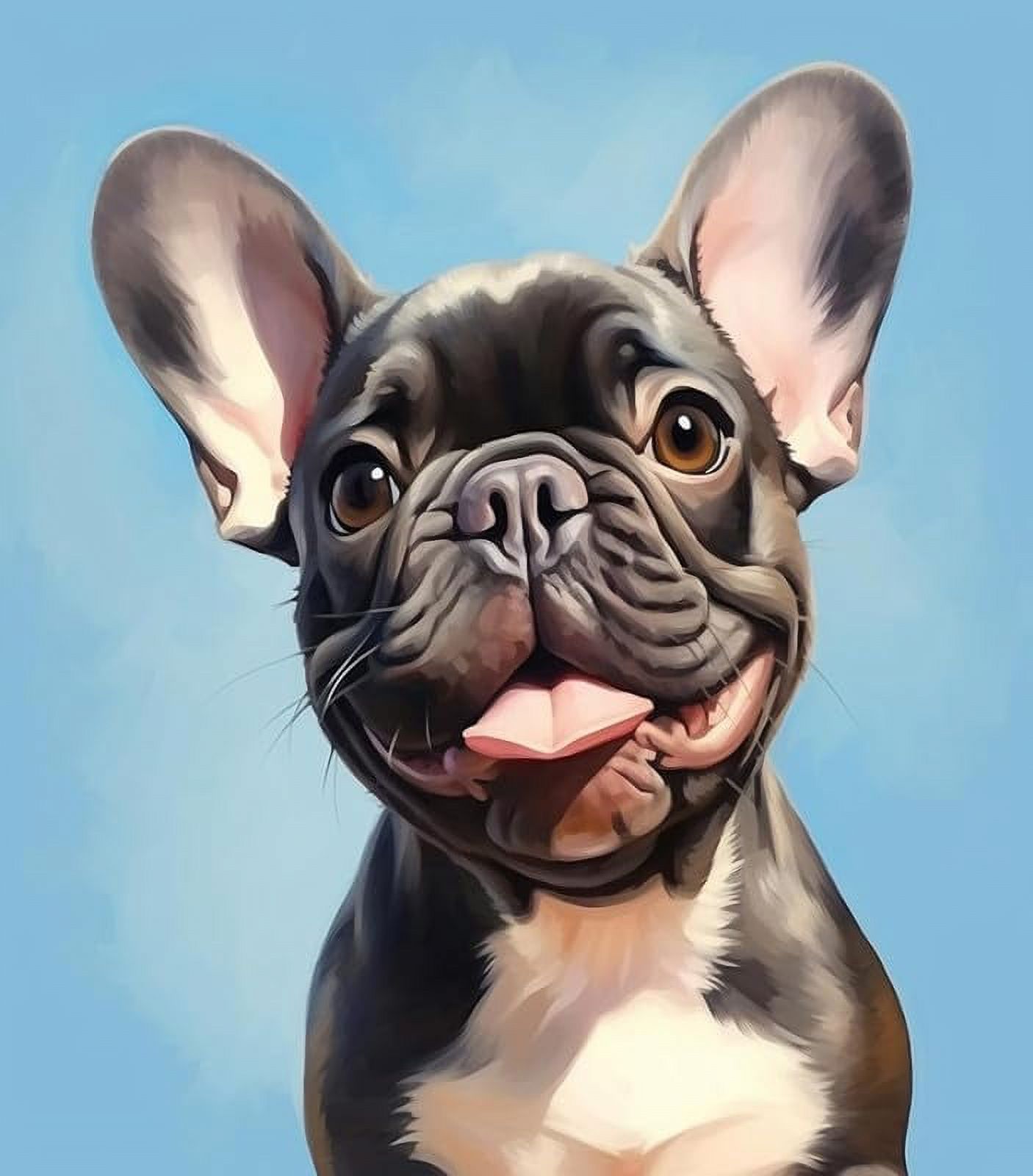 1000 Piece French Bulldog Jigsaw Puzzle - Cream Bulldog Ballerina Wooden Puzzle