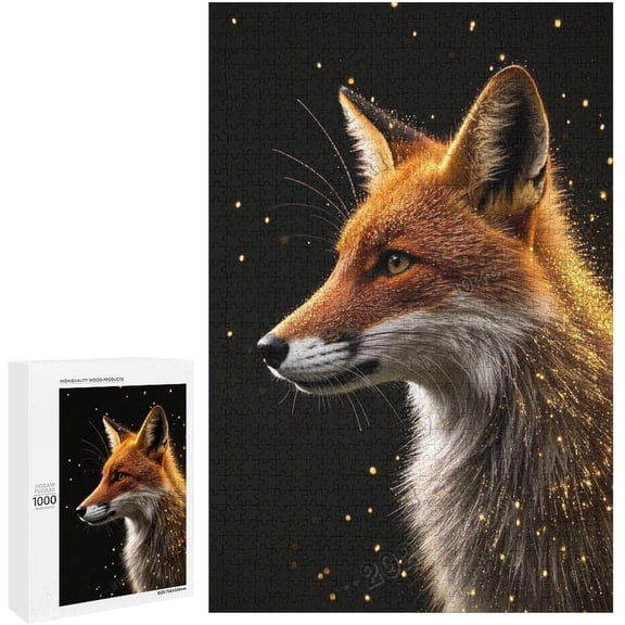 1000 Piece Fox Hard Puzzle for Adults – Dog Challenging Puzzle for Elderly, Family Activity Fun Games