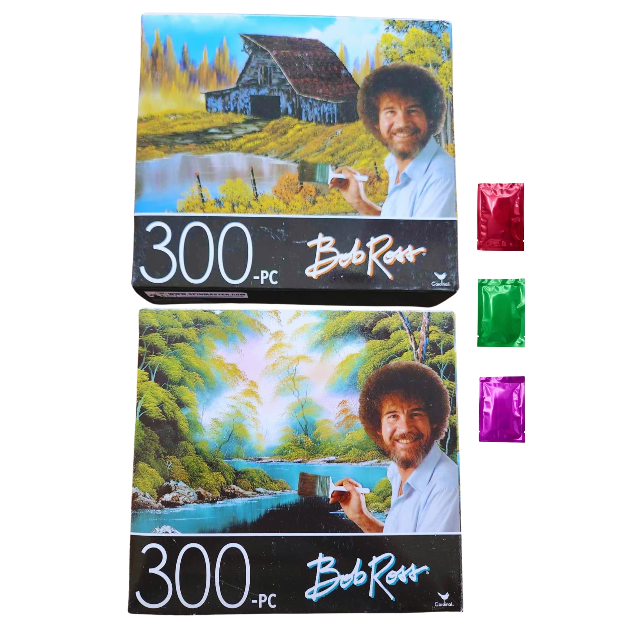 Jigsaw Puzzles 300 Piece Bob Ross Set of 2- Rustic Barn and Deep