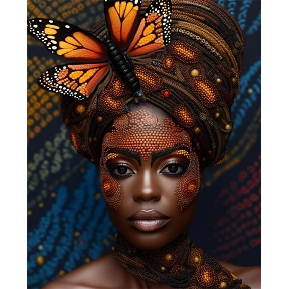 Puzzles For Adults 300 Pieces Butterflies African Woman I Am Afro Queen American Formation Wooden Fun Challenge Families Funny Wall Art Gift Jigsaw Puzzle