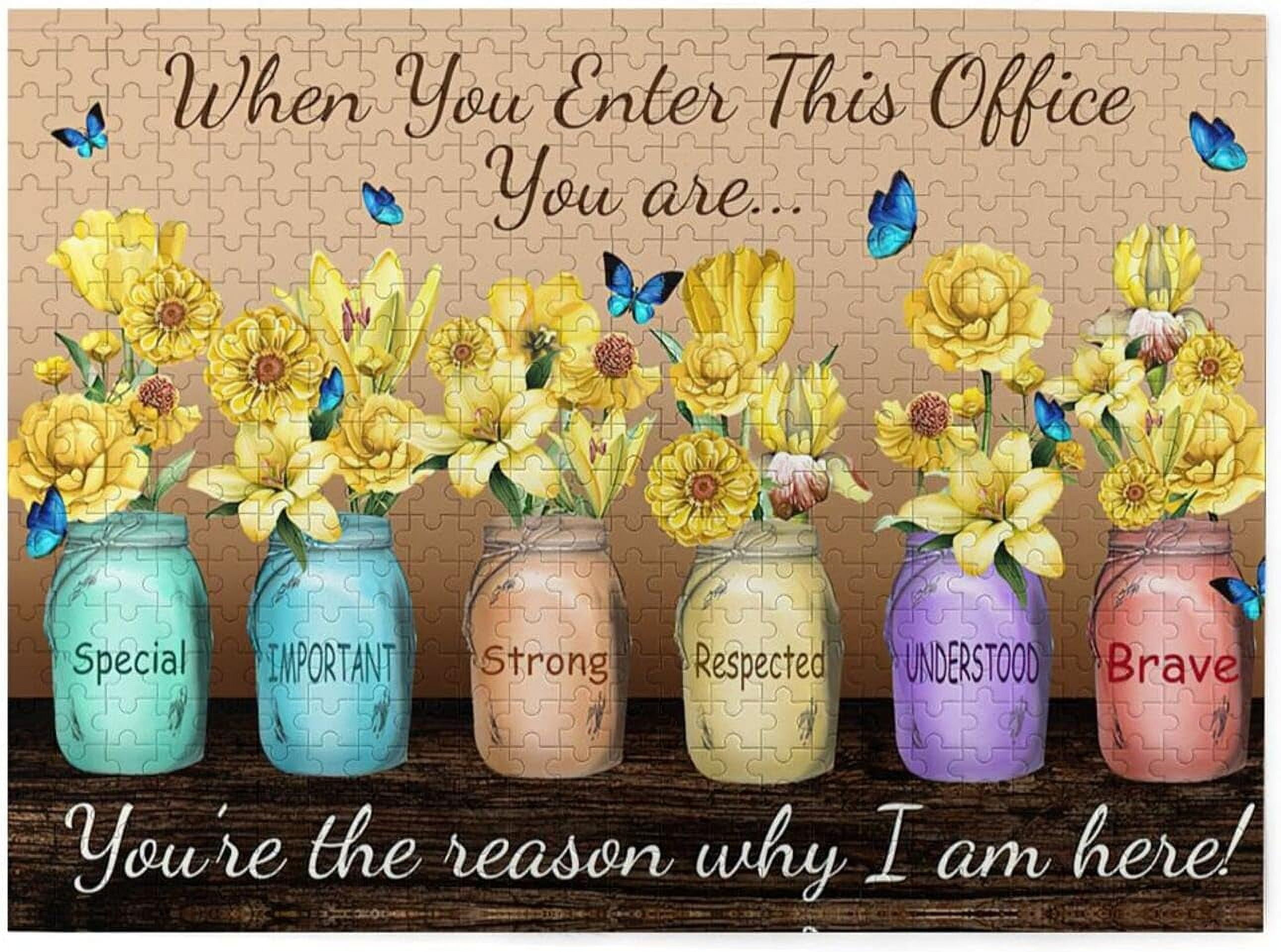 Jigsaw Puzzles 300 Pieces for Adults Office Inspirational Quotes Jigsaw