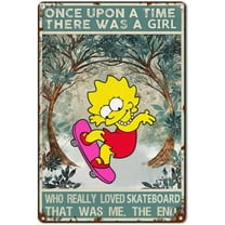 Jigsaw Puzzles 35 Piece For Adults -Lisa Simpson Skateboard The Simpsons Cartoon Wooden Puzzle Fun Games Stress Relief Toys For Home Decor Living Room Decor