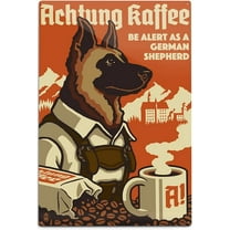 Jigsaw Puzzles 35 Piece For Adults -German Shepherd Coffee Wooden Puzzle Fun Games Stress Relief Toys For Home Decor Living Room Decor