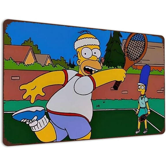 Jigsaw Puzzles 35 Piece For Adults -Homer Simpson Playing Tennis Wooden Puzzle Fun Games Stress Relief Toys For Home Decor Living Room Decor