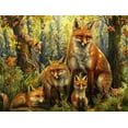thumbnail image 1 of Jigsaw Puzzles 50 Pieces Wooden Adults Puzzles Autumn Foxes  Formation Educational Games Gift for Family Friend Home Decor 7.9'' x 5.9'', 1 of 8