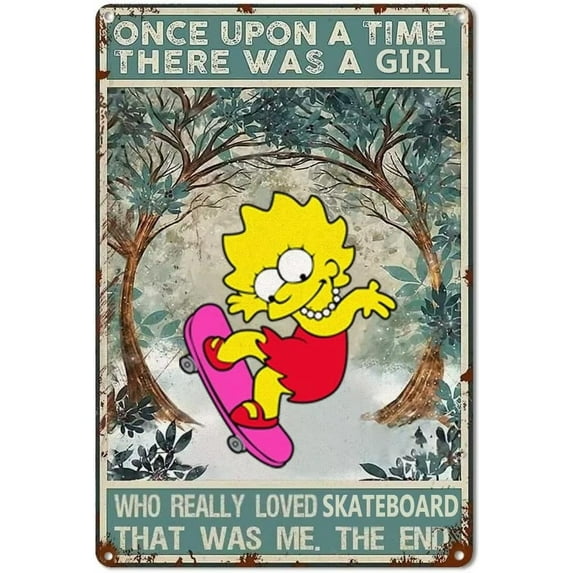 Jigsaw Puzzles 500 Piece For Adults -Lisa Simpson Skateboard The Simpsons Cartoon Wooden Puzzle Fun Games Stress Relief Toys For Home Decor Living Room Decor