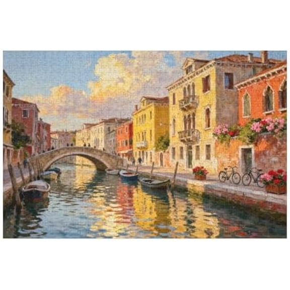 Jigsaw Puzzles 500 Pieces for Adults Bike Puzzles for Women 10-12 Puzzle Games 500 Piece Puzzle Recycled Cardboard Puzzles Educational Kits Gift Family 20.5x15 in