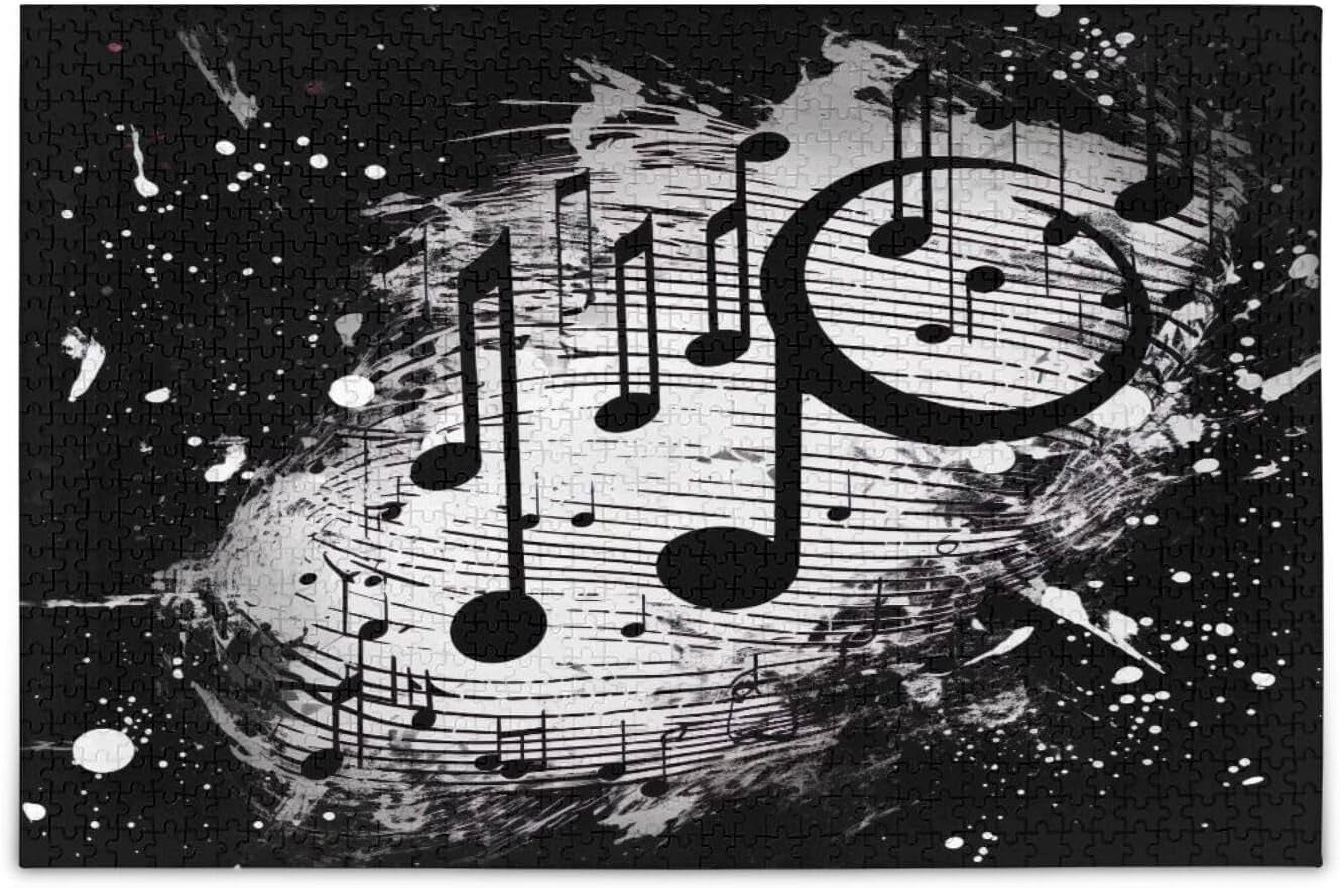 Jigsaw Puzzles 500 Pieces for Adults, Musical Notes Kid's Teens ...