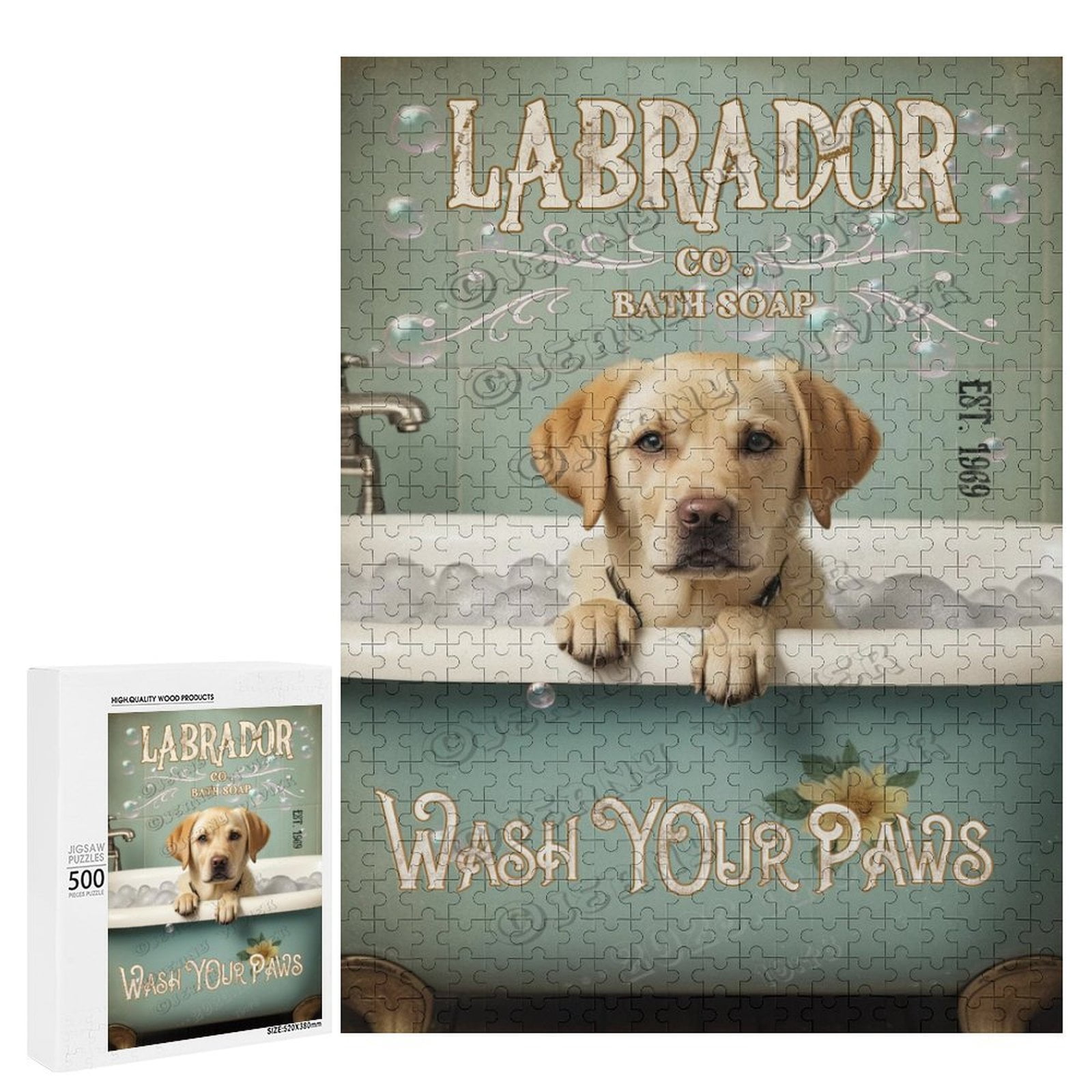 Jigsaw Puzzles 500 Pieces for Adults, Families Labrador Dog - 500 Piece ...