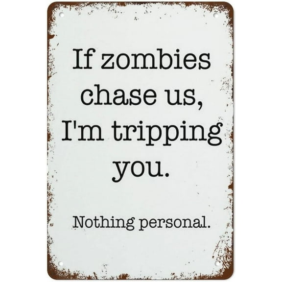 Jigsaw Puzzles 70 Piece For Adults - If Zombies Chase Us I'm Tripping You Halloween Decor Wooden Puzzle Fun Games Stress Relief Toys For Home Decor Living Room Decor