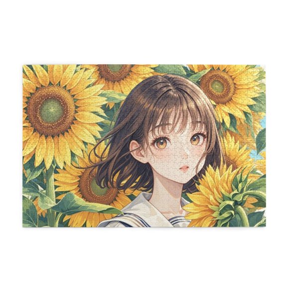 Jigsaw Puzzles Adult Puzzle,Big Eyes Suitable For Family Leisure And Entertainment, Party Games, Sunflower Can Be Added To The Photo Frame To Become A Mural