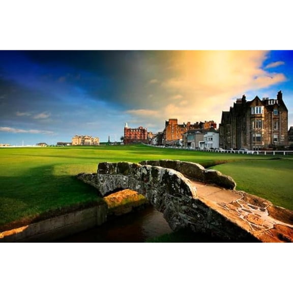 Jigsaw Puzzles for Adults 1000 Pieces Golf Old Course at st Andrews Scotland Old Golf Course Jigsaw Puzzle Challenging Fun Puzzle Family Educational Game Holiday Activities 20.5 x 15 Inch