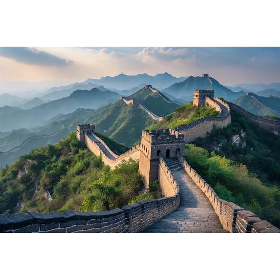 Jigsaw Puzzles for Adults 500 Pieces China Great Wall Scenery Decorative Paintings Every Piece is Unique, Softclick Technology Means Pieces Fit Together Perfectly