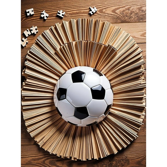 Jigsaw Puzzles for Adults500 Pieces Soccer Wooden Puzzle Environmentally Friendly No Odor Challenging Educational Fun Family Activities Games Toys Gifts for Home Decor