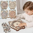 thumbnail image 1 of Jigsaw Puzzles, Cat Theme Puzzle, 135-Piece Cat-Shaped Wooden Jigsaw Puzzle, Cat-Themed Puzzle Pieces, A Creative Gift for Cat Lovers and Puzzle Enthusiasts, 1 of 7
