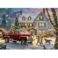 thumbnail image 1 of Jigsaw Puzzles For Adults 100 Pieces Christmas Eve Red Vintage Truck Snowman Wood Funny Wall Art Gift Jigsaw Puzzle, 1 of 10