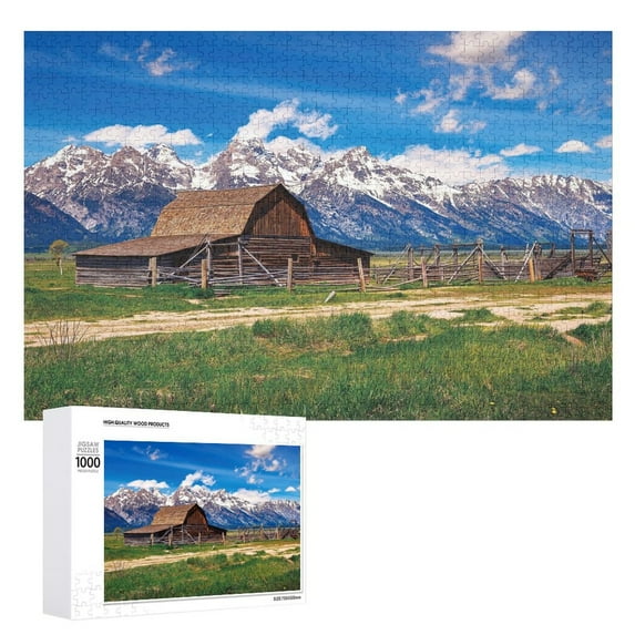 Jigsaw Puzzles For Adults 1000 Pieces Grand Teton National Park Precise Interlocking Thick Sturdy Cardboard Family Game 1000 Piece Puzzle
