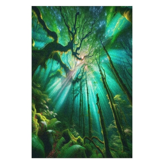 Jigsaw Puzzles A Journey Through The Mystical Forest For Adults Difficult Adult Challenging 1000 Pieces Wooden Puzzle Birthday Graduation Home Decoration Abstract Gift For Women Men 29.5x19.7 Inch