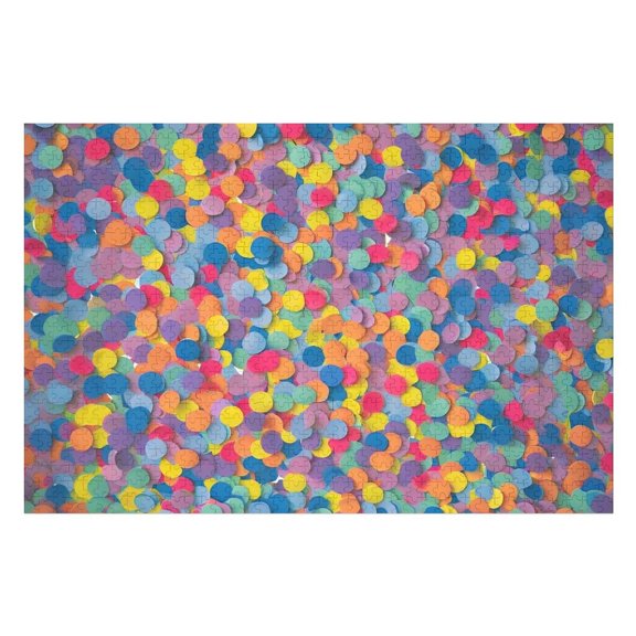 Jigsaw Puzzles - Multicolored Confetti Creating A Festive And Vibrant Pattern1000 PCS，Challenging Puzzle Perfect for Game Nights