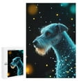 thumbnail image 1 of Jigsaw Puzzles Schnauzer Dog with Black Background Wooden Puzzles for Adults 1000 Piece Puzzles Gift Family 30 x 20 inch, 1 of 8