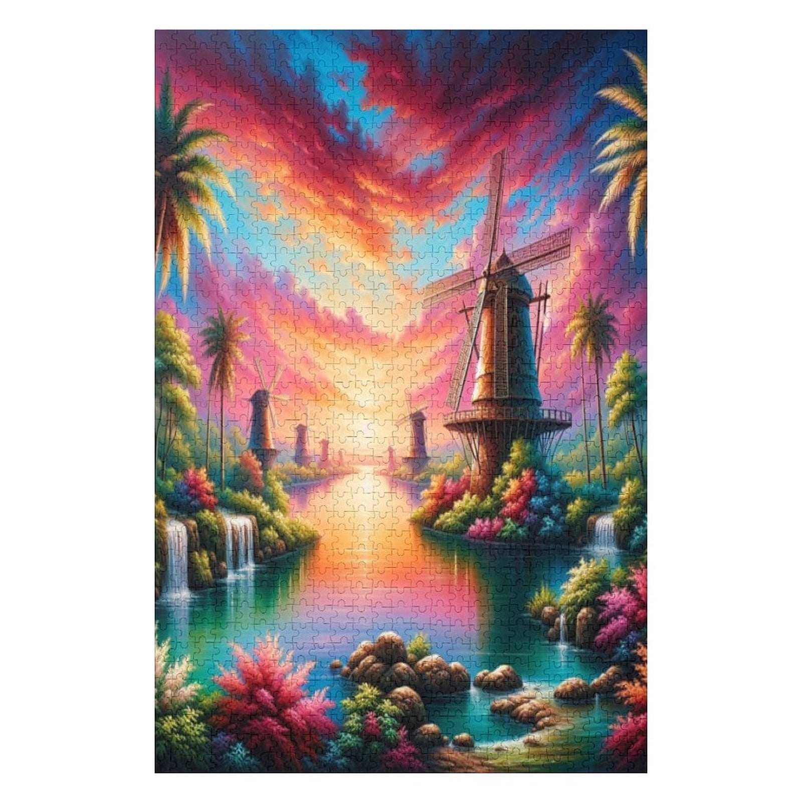 500-Piece Sunset Balcony Jigsaw Puzzle - Challenging Art Puzzle For Adults, Relaxing Landscape Scene