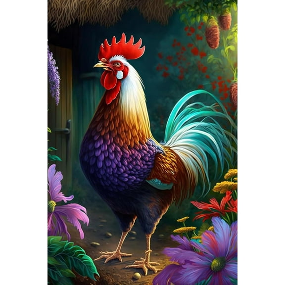 Jigsaw Puzzles for Adults, Family Game Adult Decompression Gift for Intellective Educational Game Gift (Chicken Coop Colored Rooster)500 Piece