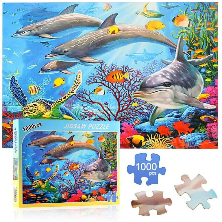 Wooden Jigsaw Puzzle 1000 Pieces | Sea World Animals | Unique Puzzle